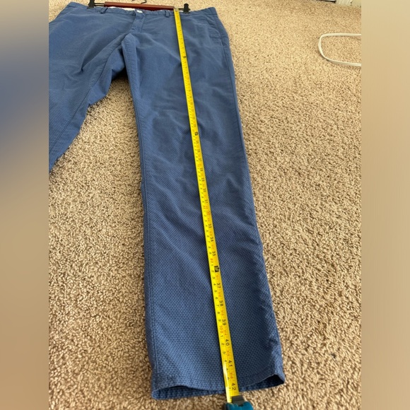 Massimo Dutti Soft Fabric Pants Slim Fit Mens Size 38 Blue - Picture 11 of 11